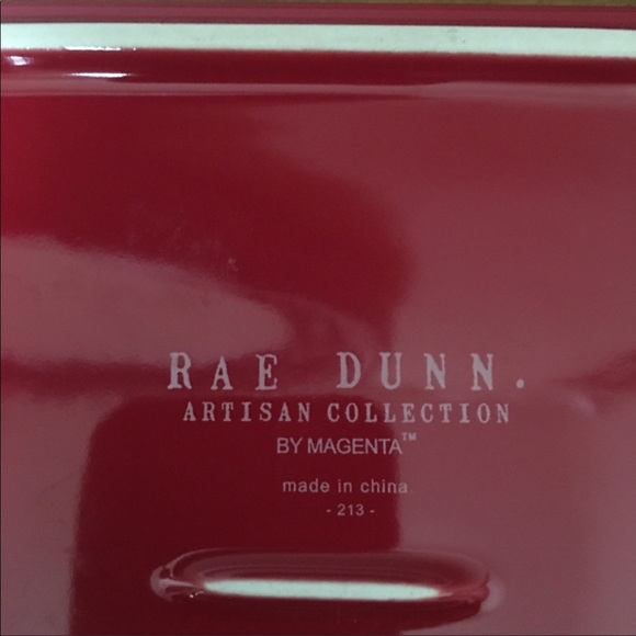NWT Rae Dunn NAUGHTY & NICE 2 compartment Red Ceramic Tray - Picture 2 of 3